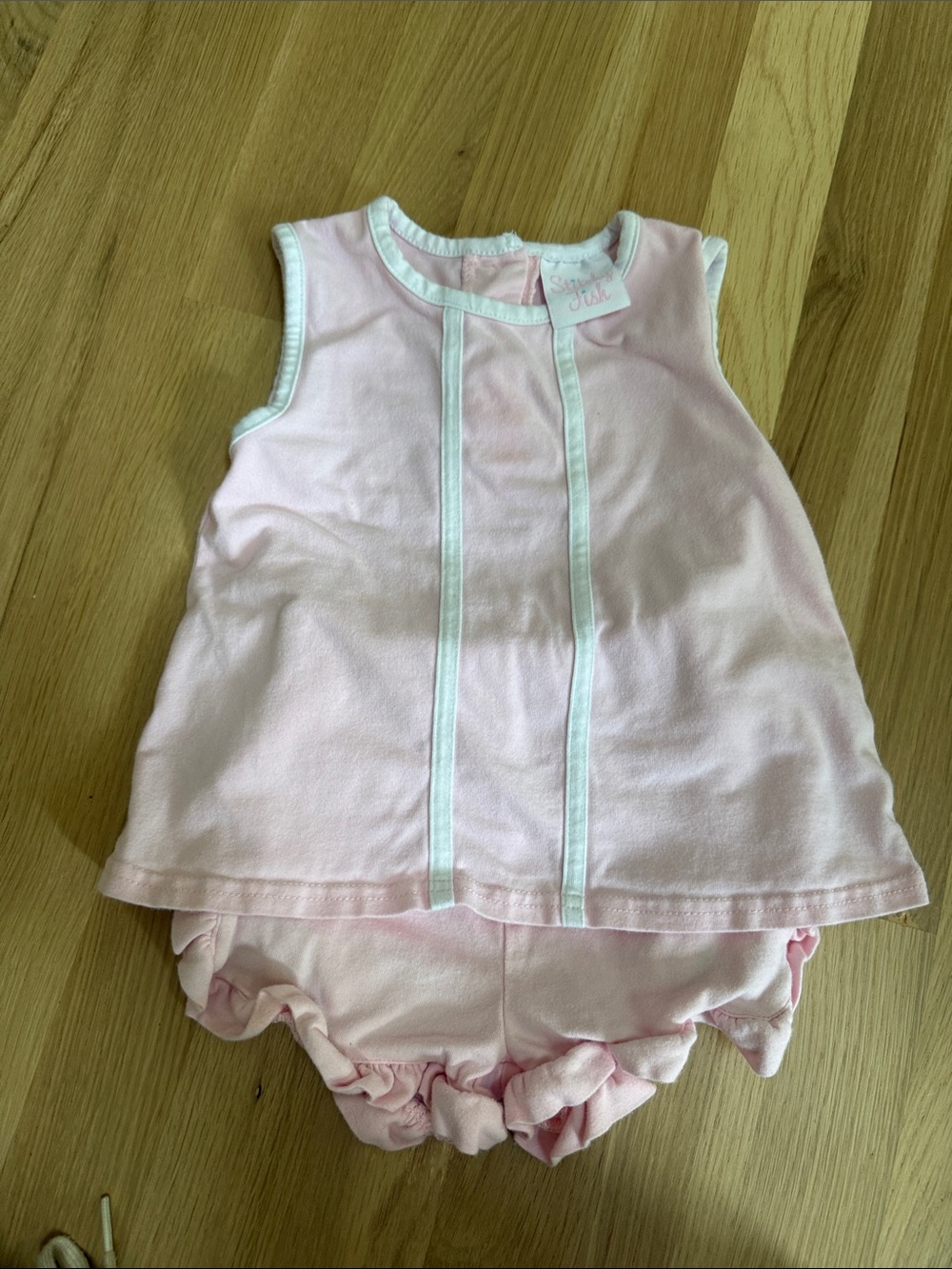 Pink Toddler Girl Sleeveless Top & Bloomers Matching Set